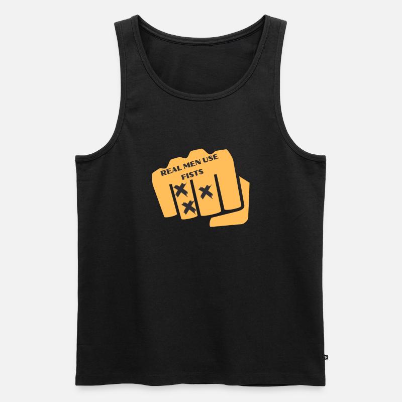 Fäuste Karte Grafik - Männer Premium Bio Tank Top - Schwarz
