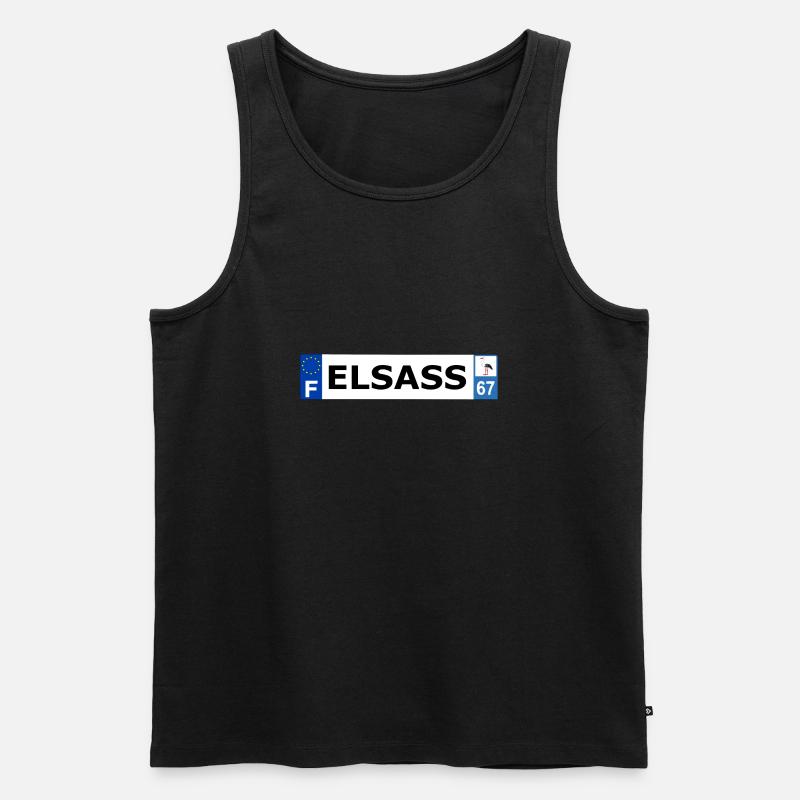 Elsass - Männer Premium Bio Tank Top - Schwarz