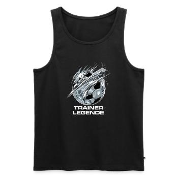 Ballon Soccer Soccer - Entraîneur Légende - Cadeau - Débardeur bio Premium Homme - noir - Devant - Michal (187cm)