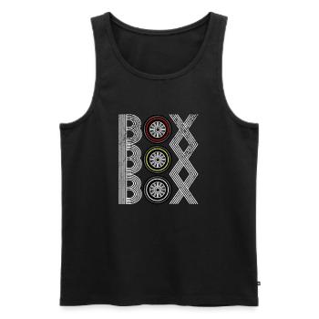 Futuristic abstract pattern with geometric - Men's Premium Organic Tank Top - black - Front - AI Model Male 178 light (178cm)
