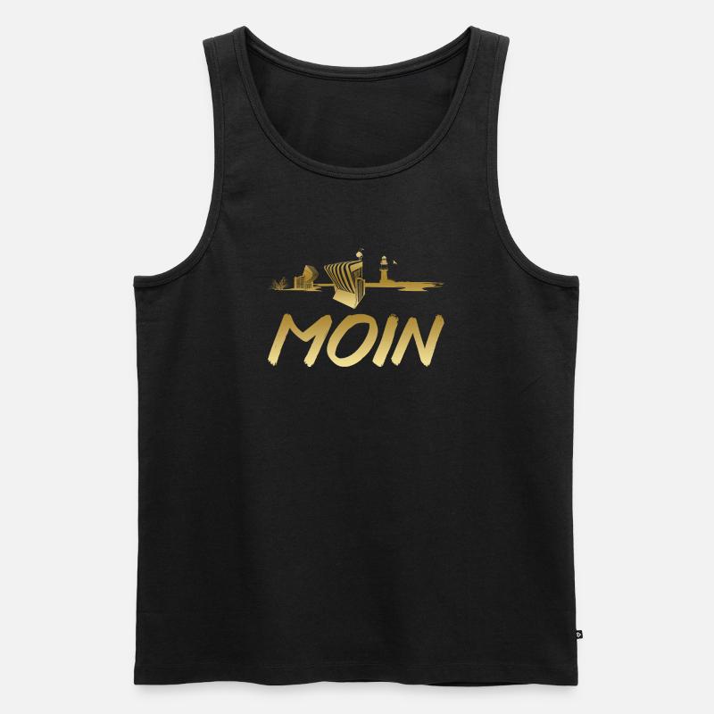 Moin - Männer Premium Bio Tank Top - Schwarz