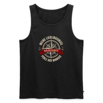 Meine Lieblingsinsel - Norderney - Männer Premium Bio Tank Top - Schwarz - Vorne - Michal (187cm)