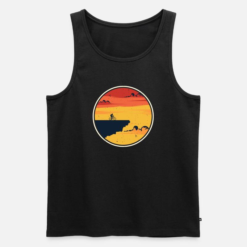 Sunset Cliff Ride - Männer Premium Bio Tank Top - Schwarz