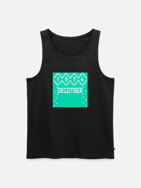 WINTER 52nd BIRTHDAY DECEMBER 1974 - Men's Premium Organic Tank Top - black