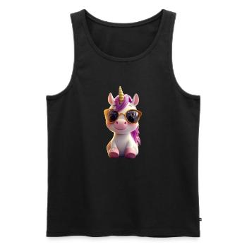 Licorne Cavalier Poney Ferme Chevaux Équitation Licornes - Débardeur bio Premium Homme - noir - Devant - AI Model Male 178 light (178cm)