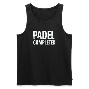 Padel Shirt Padel Complete Hoodie Design - Männer Premium Bio Tank Top - Schwarz - Vorne - Michal (187cm)