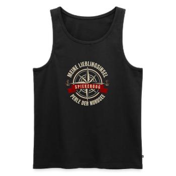 Meine Lieblingsinsel - Spiekeroog - Männer Premium Bio Tank Top - Schwarz - Vorne - Michal (187cm)