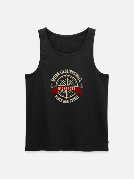 Meine Lieblingsinsel - Hiddensee - Männer Premium Bio Tank Top - Schwarz