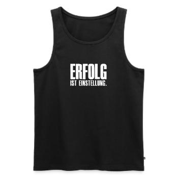 Success is attitude founder entrepreneur - Men's Premium Organic Tank Top - black - Front - AI Model Male 178 light (178cm)