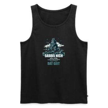 Sabbel nicht - Dat geit - Männer Premium Bio Tank Top - Schwarz - Vorne - AI Model Male 178 light (178cm)