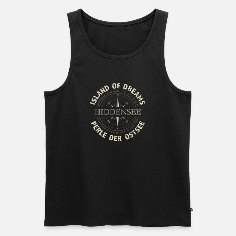 Island of Dreams - Hiddensee - Männer Premium Bio Tank Top - Schwarz