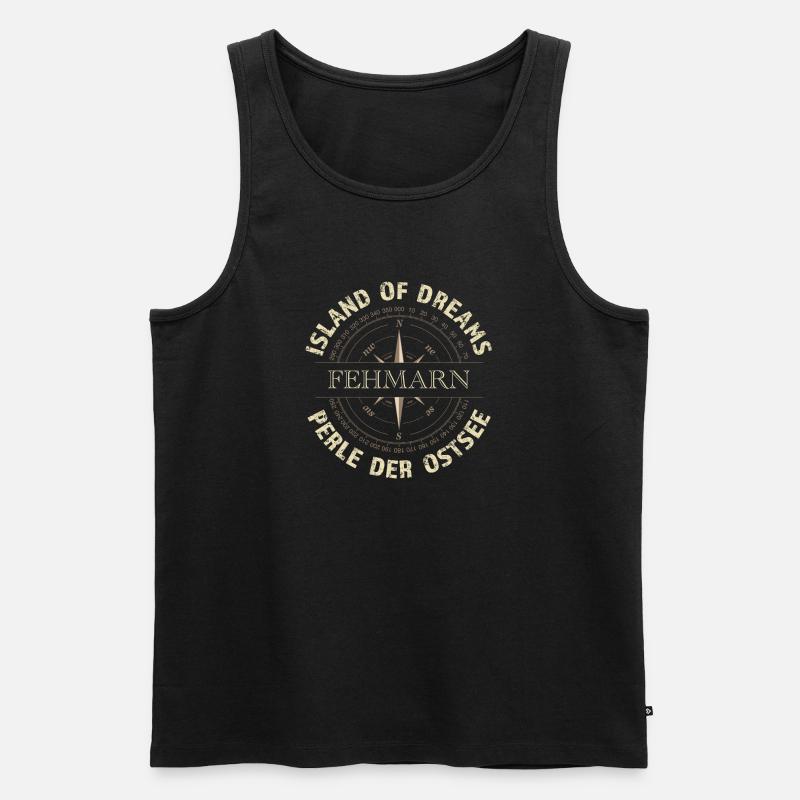 Island of Dreams - Fehmarn - Männer Premium Bio Tank Top - Schwarz