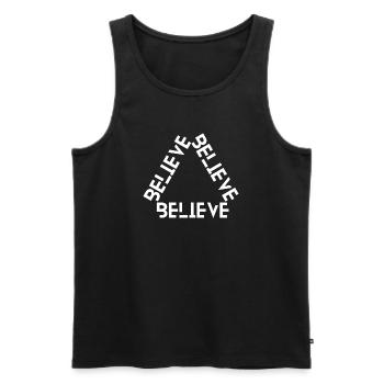 Believe Your Strength - Men's Premium Organic Tank Top - black - Front - AI Model Male 178 light (178cm)