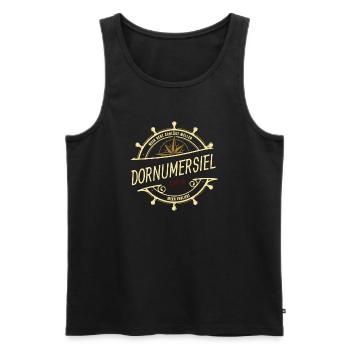 Mein Herz schlägt Wellen - Dornumersiel - Männer Premium Bio Tank Top - Schwarz - Vorne - Michal (187cm)