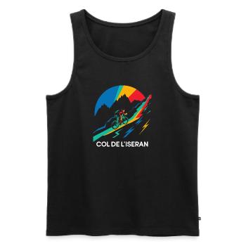 Col de l'Iseran Cycling France - Men's Premium Organic Tank Top - black - Front - AI Model Male 178 light (178cm)