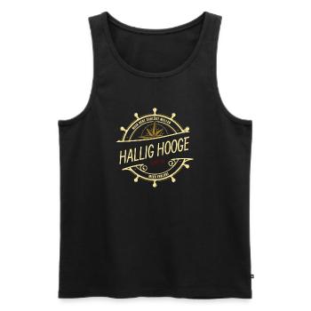Hallig Hooge - Männer Premium Bio Tank Top - Schwarz - Vorne - Michal (187cm)