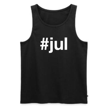 JUL Christmas Hashtag - Männer Premium Bio Tank Top - Schwarz - Vorne - AI Model Male 178 light (178cm)