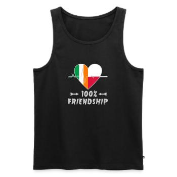 L'Irlande et la Pologne : amitié à 100 % - Débardeur bio Premium Homme - noir - Devant - Michal (187cm)