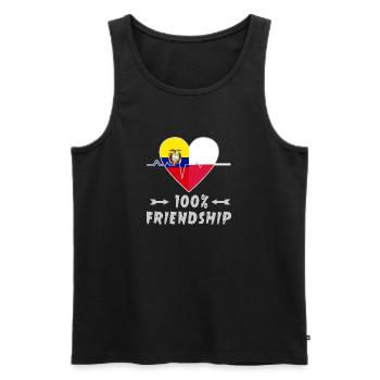 Ecuador and Poland 100% friendship - Men's Premium Organic Tank Top - black - Front - Michal (187cm)