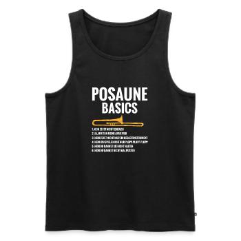 Posaune Basics Regeln Blaskapelle Blasmusik - Männer Premium Bio Tank Top - Schwarz - Vorne - Michal (187cm)