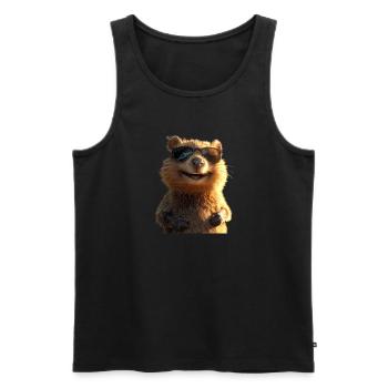 Quokka Be Quokka Heureux Australie Sourire Quokkas - Débardeur bio Premium Homme - noir - Devant - AI Model Male 178 light (178cm)