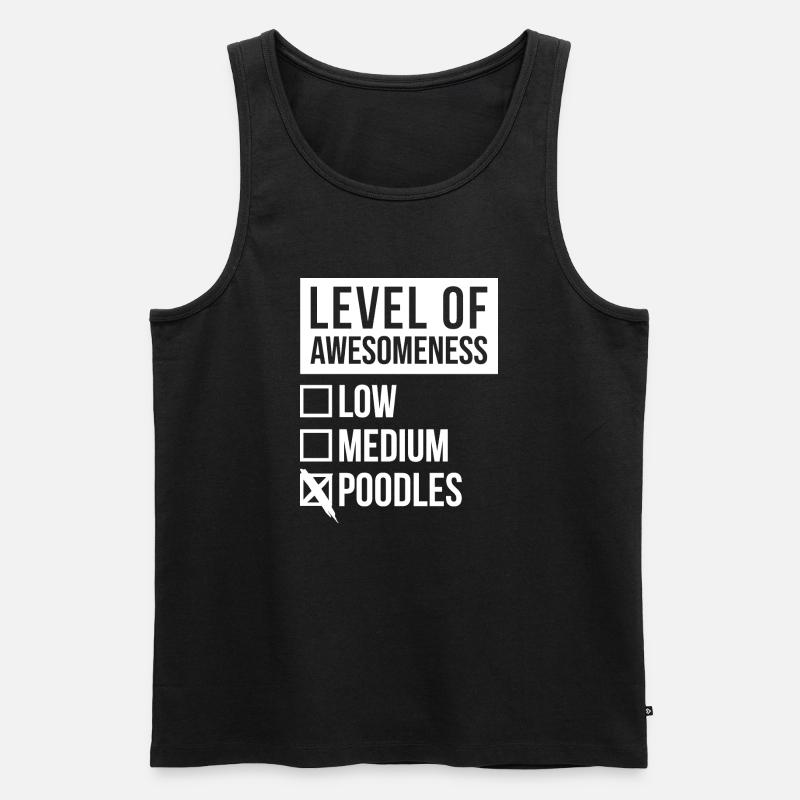 Pudel - Männer Premium Bio Tank Top - Schwarz