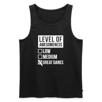 Great Dane - Men's Premium Organic Tank Top - black - Front - AI Model Male 178 light (178cm)