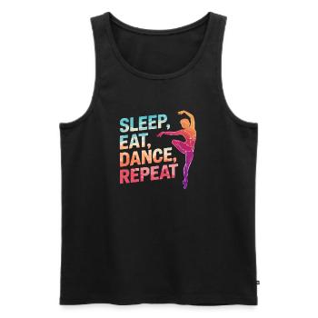 Sleep Eat Dance Repeat - Men's Premium Organic Tank Top - black - Front - AI Model Male 178 light (178cm)