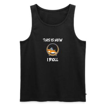 Hamster Joggen Laufen Jogger Hamsterrad - Männer Premium Bio Tank Top - Schwarz - Vorne - AI Model Male 178 light (178cm)