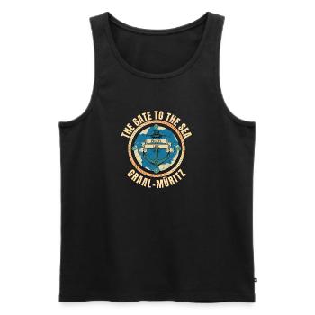 The Gate to the Sea - Graal-Müritz - Männer Premium Bio Tank Top - Schwarz - Vorne - Michal (187cm)