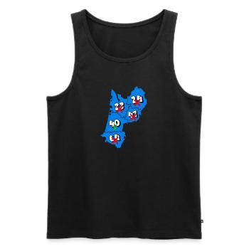 Aquitaine Region - Men's Premium Organic Tank Top - black - Front - AI Model Male 178 light (178cm)