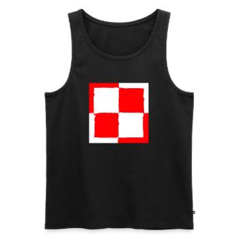 Schachbrettsymbol des polnischen Polens - Männer Premium Bio Tank Top - Schwarz - Vorne - Michal (187cm)