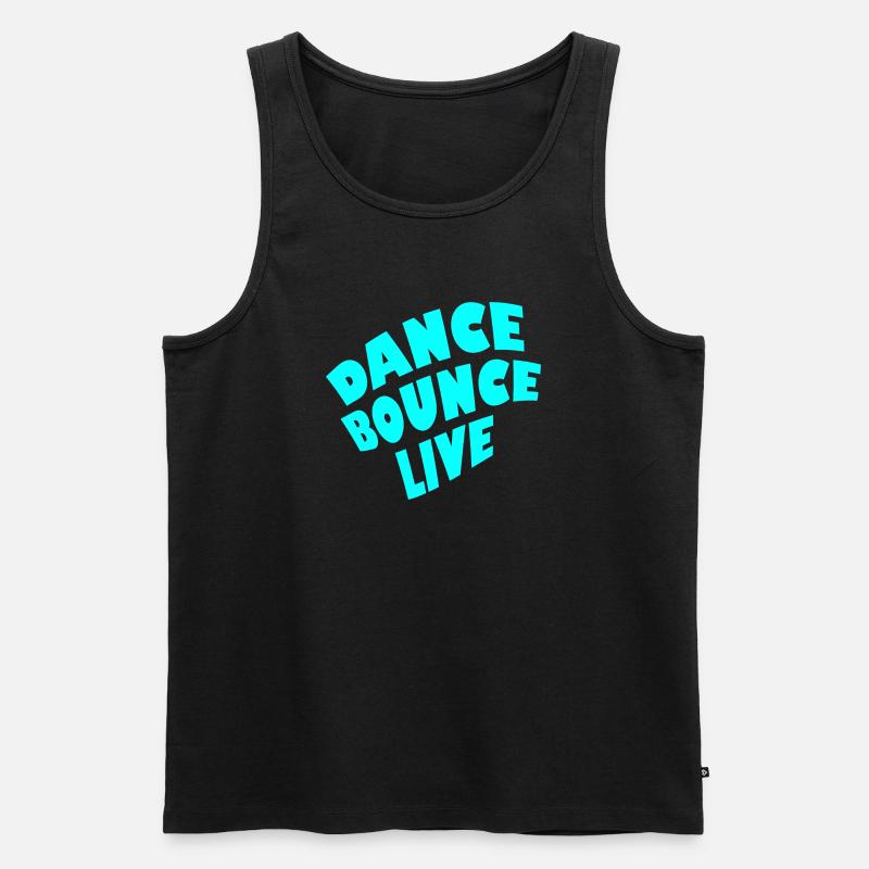 dance bounce live - Männer Premium Bio Tank Top - Schwarz