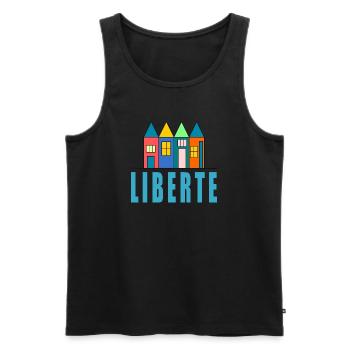 anniversary. Anniversary Decade. humor. funny - Men's Premium Organic Tank Top - black - Front - AI Model Male 178 light (178cm)
