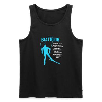 Forever Biathlon - Männer Premium Bio Tank Top - Schwarz - Vorne - Michal (187cm)