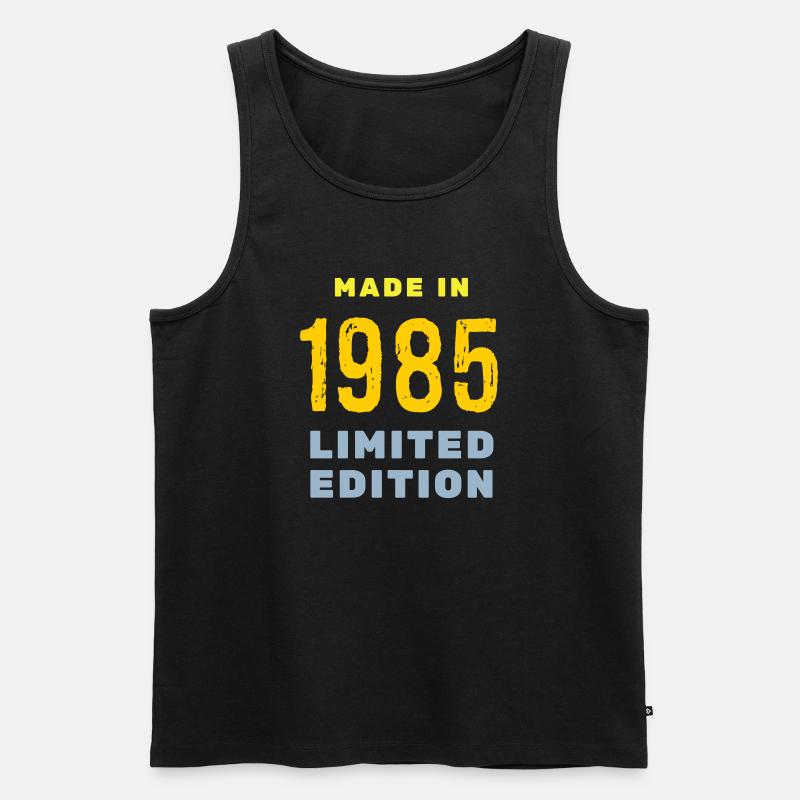 1985 - Männer Premium Bio Tank Top - Schwarz