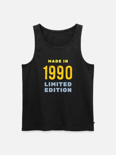 1990 - Men's Premium Organic Tank Top - black