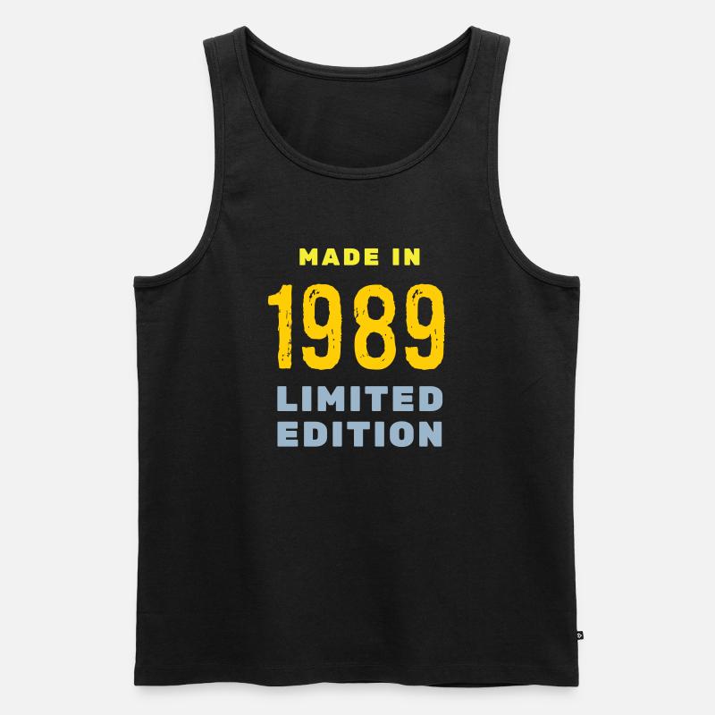 1989 - Männer Premium Bio Tank Top - Schwarz