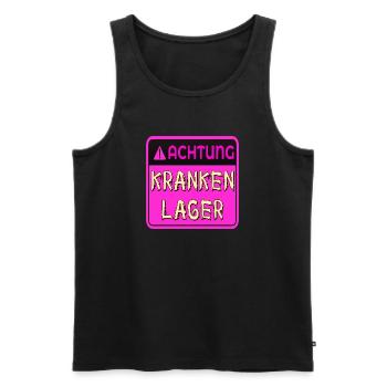 GUTE BESSERUNG KRANKENLAGER - Männer Premium Bio Tank Top - Schwarz - Vorne - Michal (187cm)