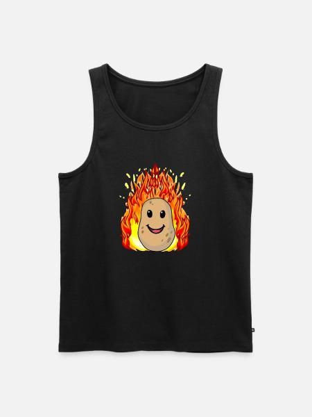 Vegetables Potato Potatoes fiery hot - Men's Premium Organic Tank Top - black
