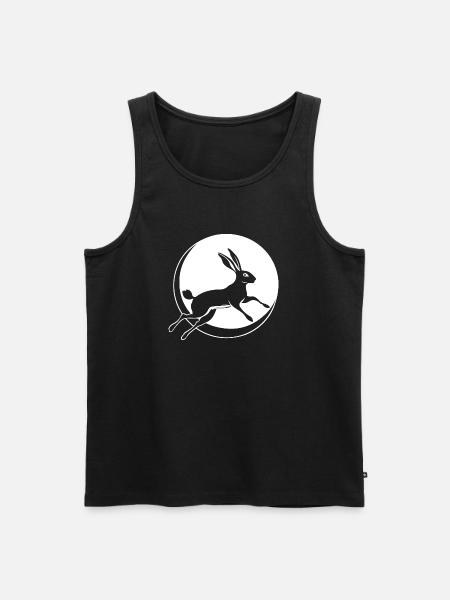 Rabbit with Moon Ostara Full Moon - Men's Premium Organic Tank Top - black