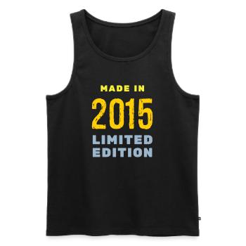 2015 - Men's Premium Organic Tank Top - black - Front - AI Model Male 178 light (178cm)