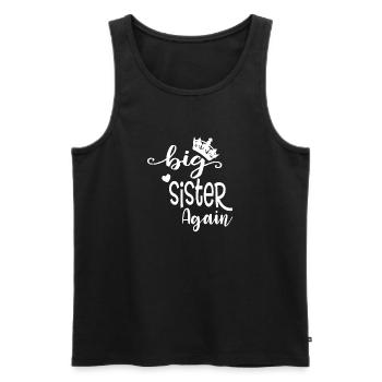 Große Schwester Geschenk Wieder Große Schwester - Männer Premium Bio Tank Top - Schwarz - Vorne - Michal (187cm)