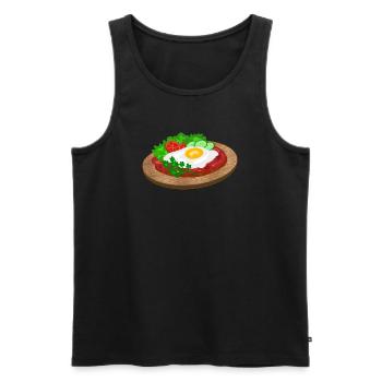 Strammer Max - Männer Premium Bio Tank Top - Schwarz - Vorne - AI Model Male 178 light (178cm)