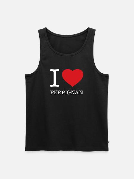 J’ADORE PERPIGNAN - Débardeur bio Premium Homme - noir