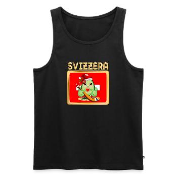 SVIZZERA Hockey su Ghiaccio Avvocato di Natale - Men's Premium Organic Tank Top - black - Front - AI Model Male 178 light (178cm)