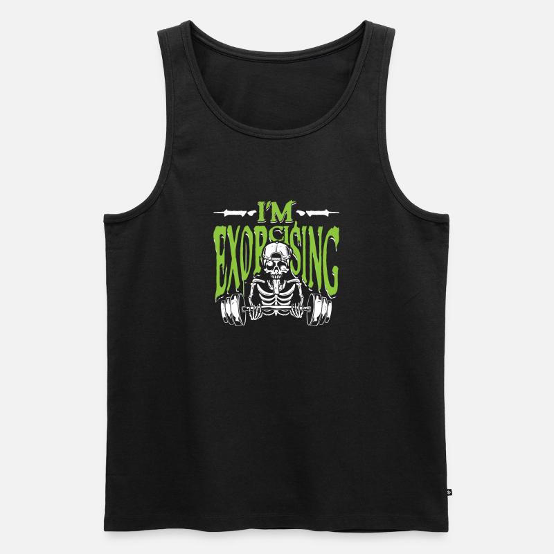 I m exorcising - Männer Premium Bio Tank Top - Schwarz