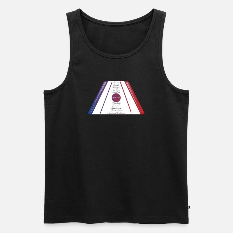 Hackbrett blau rot - Männer Premium Bio Tank Top - Schwarz
