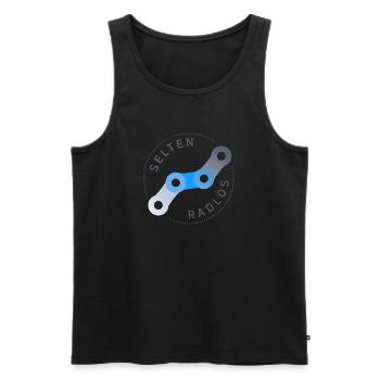 selten radlos fahrrad kette - Männer Premium Bio Tank Top - Schwarz - Vorne - AI Model Male 178 light (178cm)
