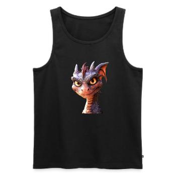 Dragon Mythical Creature Dragon Lover Fire Dragon - Men's Premium Organic Tank Top - black - Front - AI Model Male 178 light (178cm)